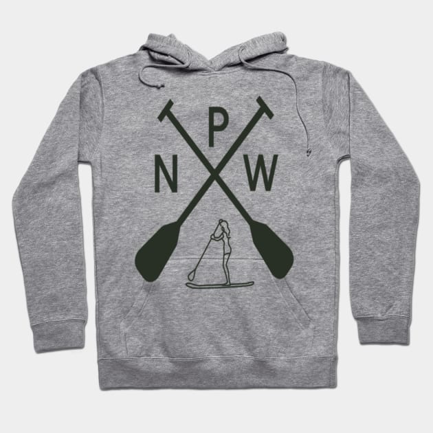 pnw paddle board Hoodie by xoxoheart